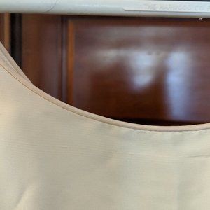 Ivory Silk Sleeveless Top with Pale Pink trim